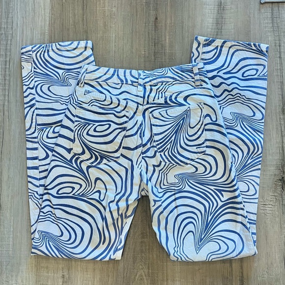 Zara White & Purple Printed Straight Leg Jeans Size 2 - Picture 7 of 11